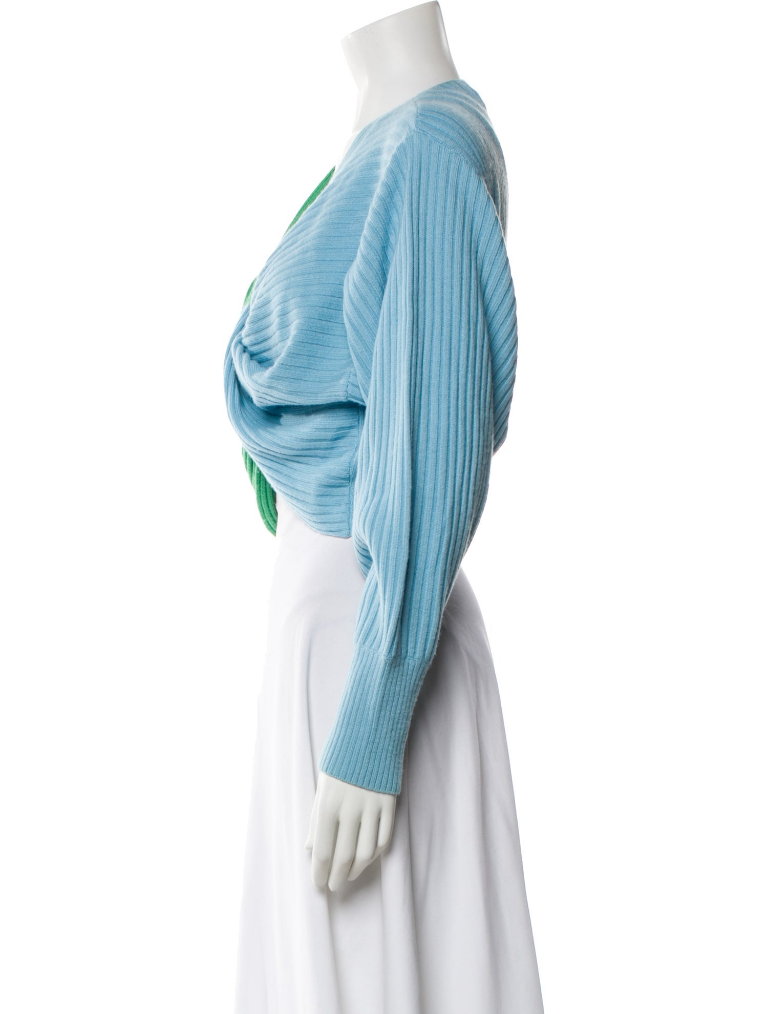 AMUR Merino Wool Colorblock Pattern Sweater