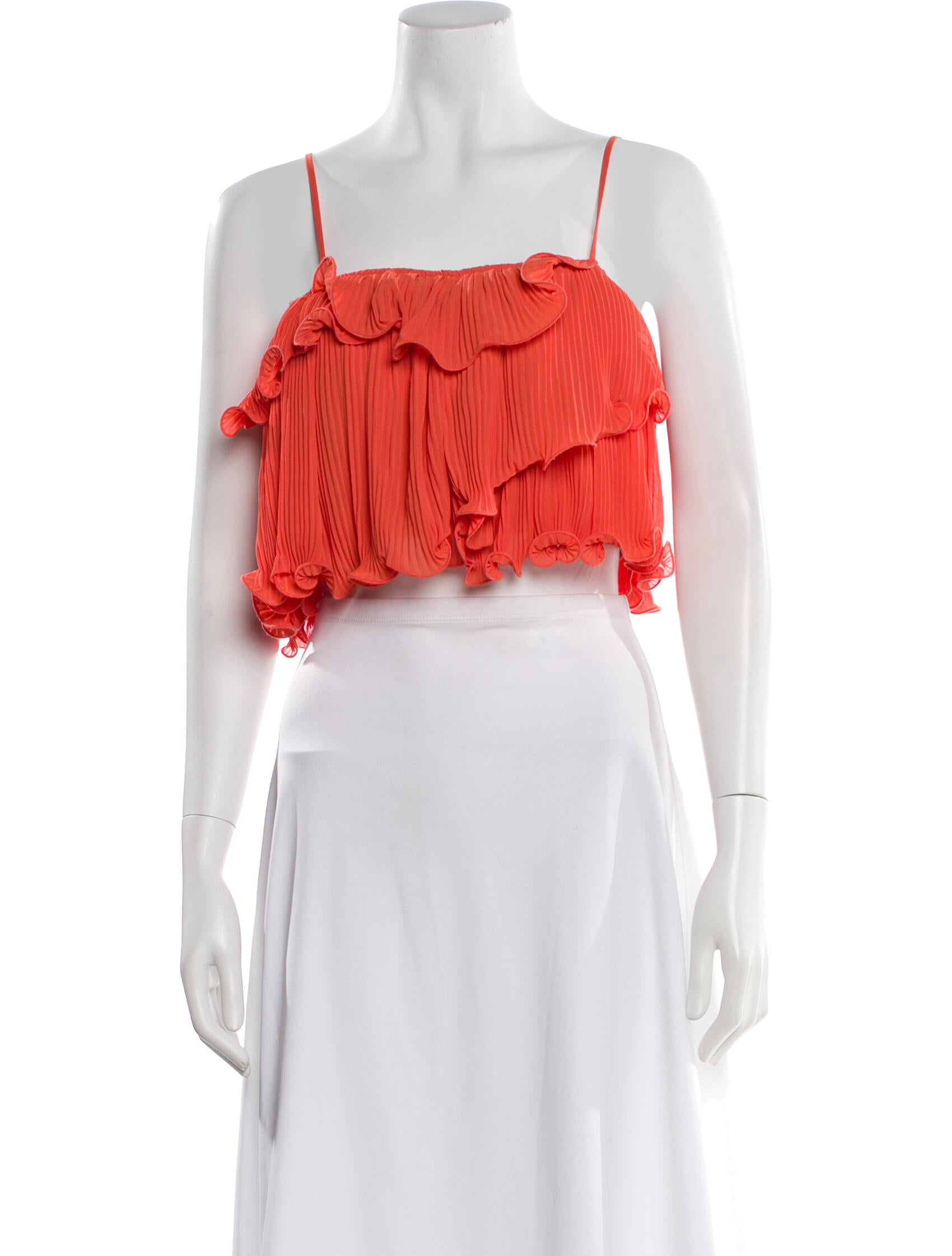 AMUR Square Neckline Sleeveless Crop Top