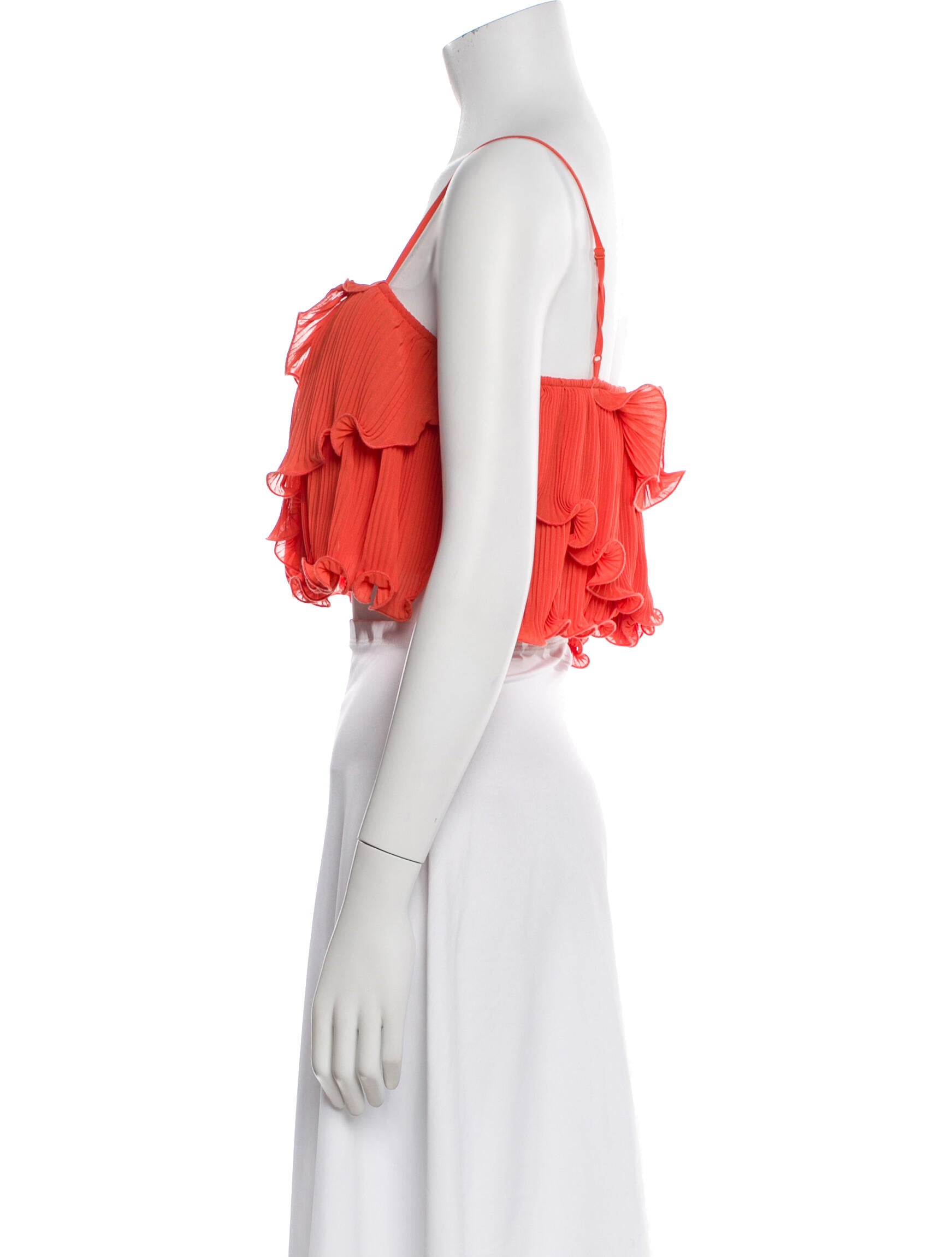 AMUR Square Neckline Sleeveless Crop Top