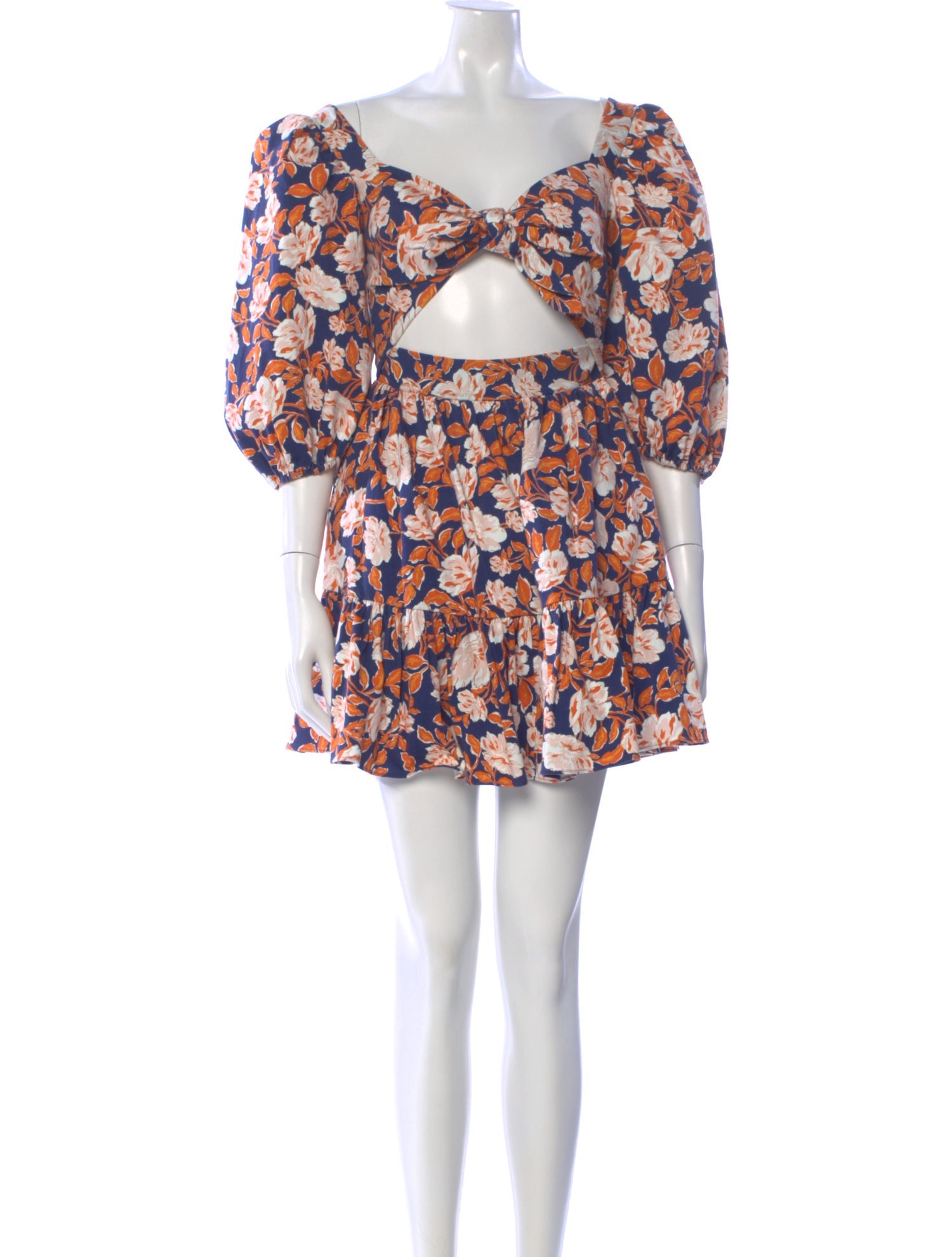 AMUR Floral Print Mini Dress