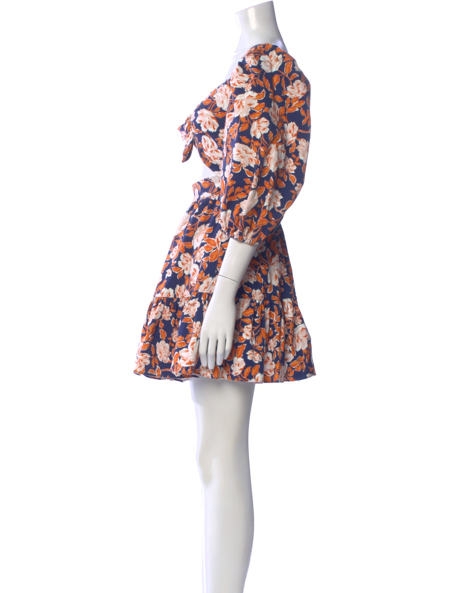 AMUR Floral Print Mini Dress