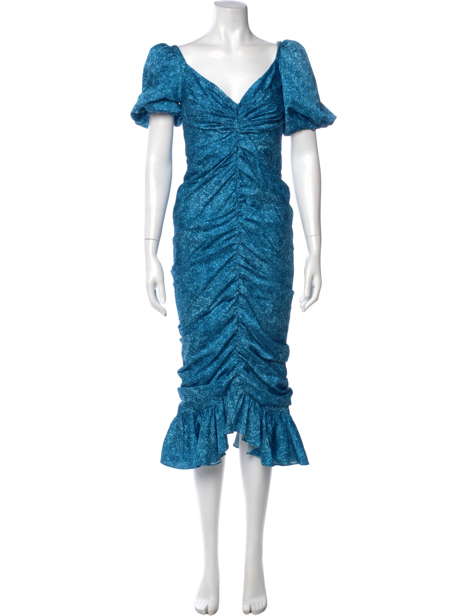 AMUR Square Neckline Midi Length Dress