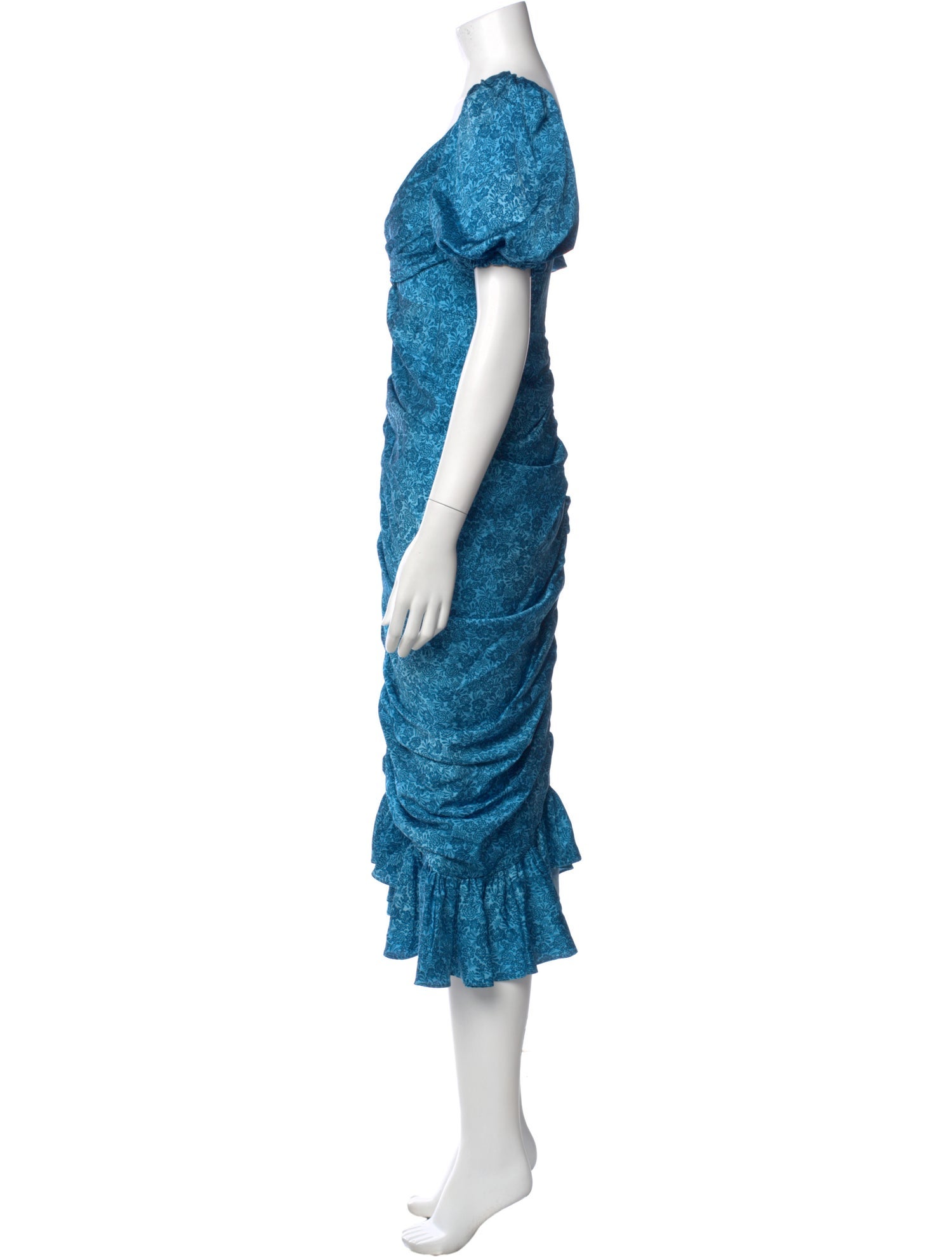AMUR Square Neckline Midi Length Dress
