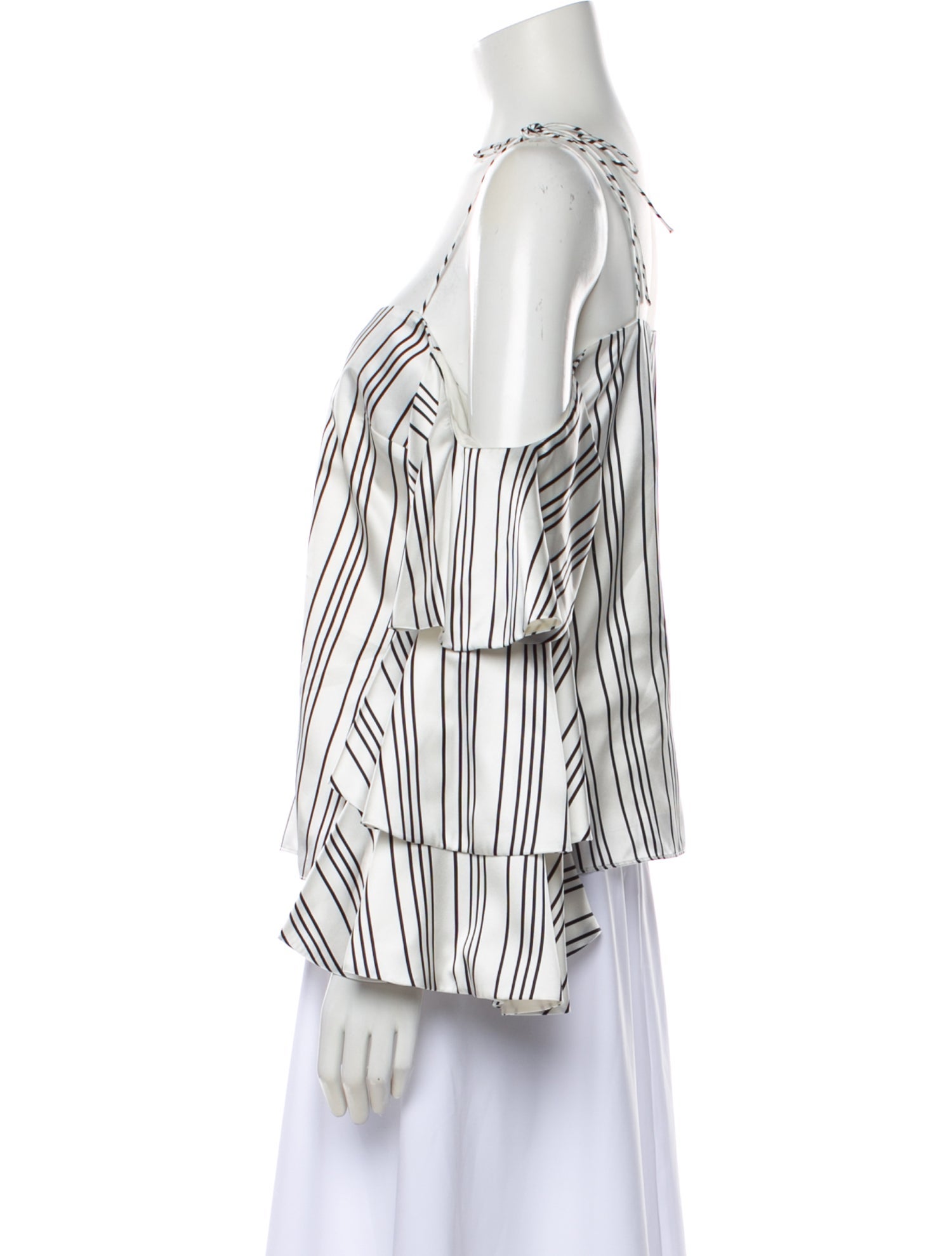 AMUR Striped Off-The-Shoulder Blouse