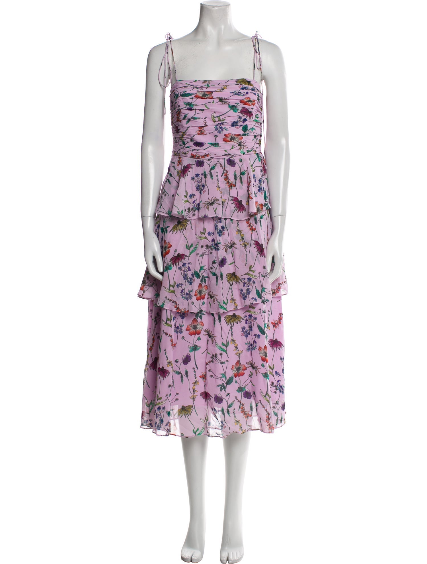 AMUR Floral Print Midi Length Dress w/ Tags