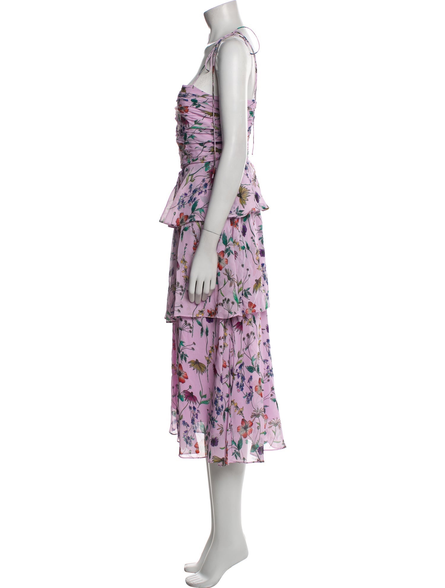 AMUR Floral Print Midi Length Dress w/ Tags