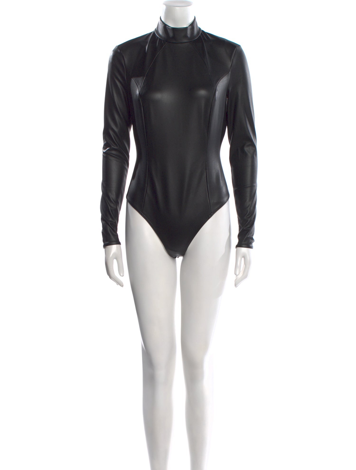 Amina Muaddi x Wolford Mock Neck Long Sleeve Bodysuit