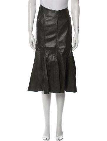 Aya Muse Skirts Pleated Accents Midi Length Skirt M