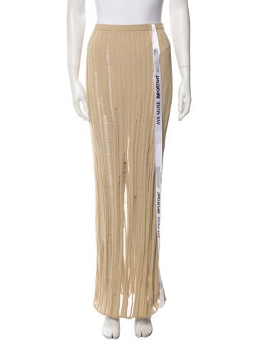 Aya Muse Skirts Distressed Accents Long Skirt XS