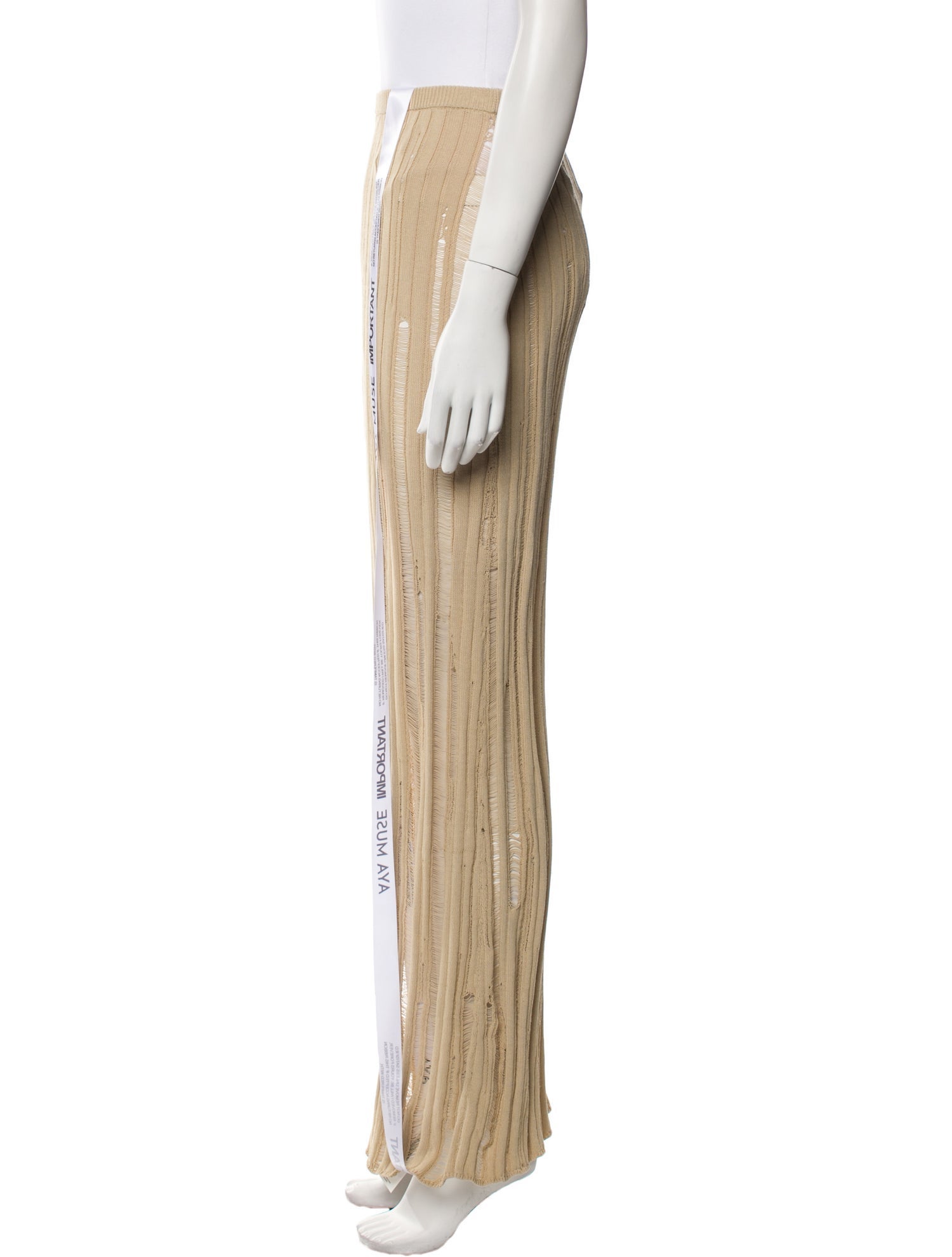 Aya Muse Distressed Accents Long Skirt w/ Tags