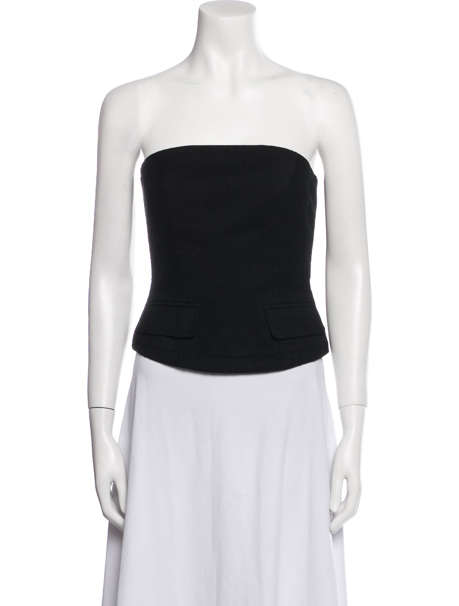 Aya Muse Wool Strapless Crop Top