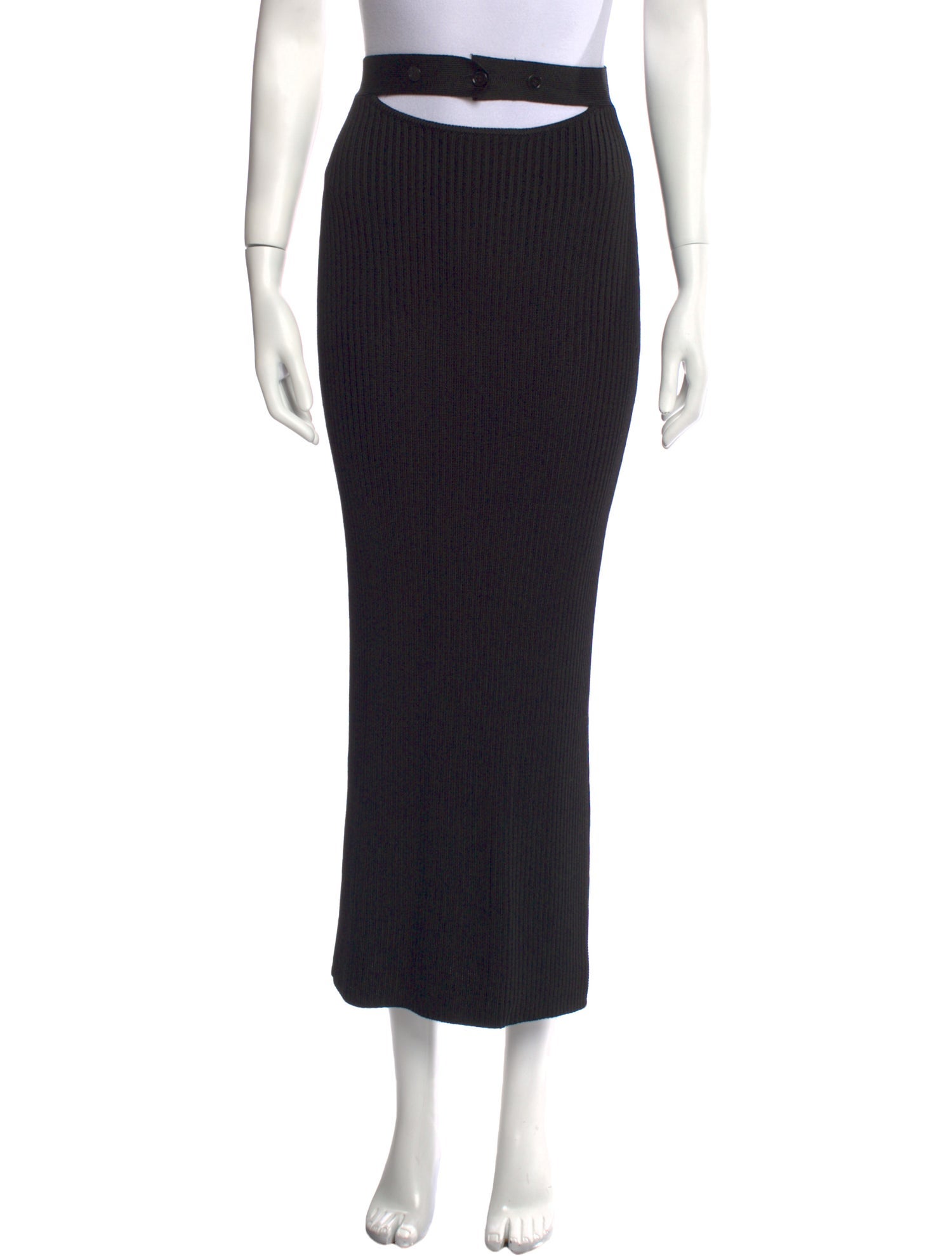 Aya Muse Cutout Accent Midi Length Skirt