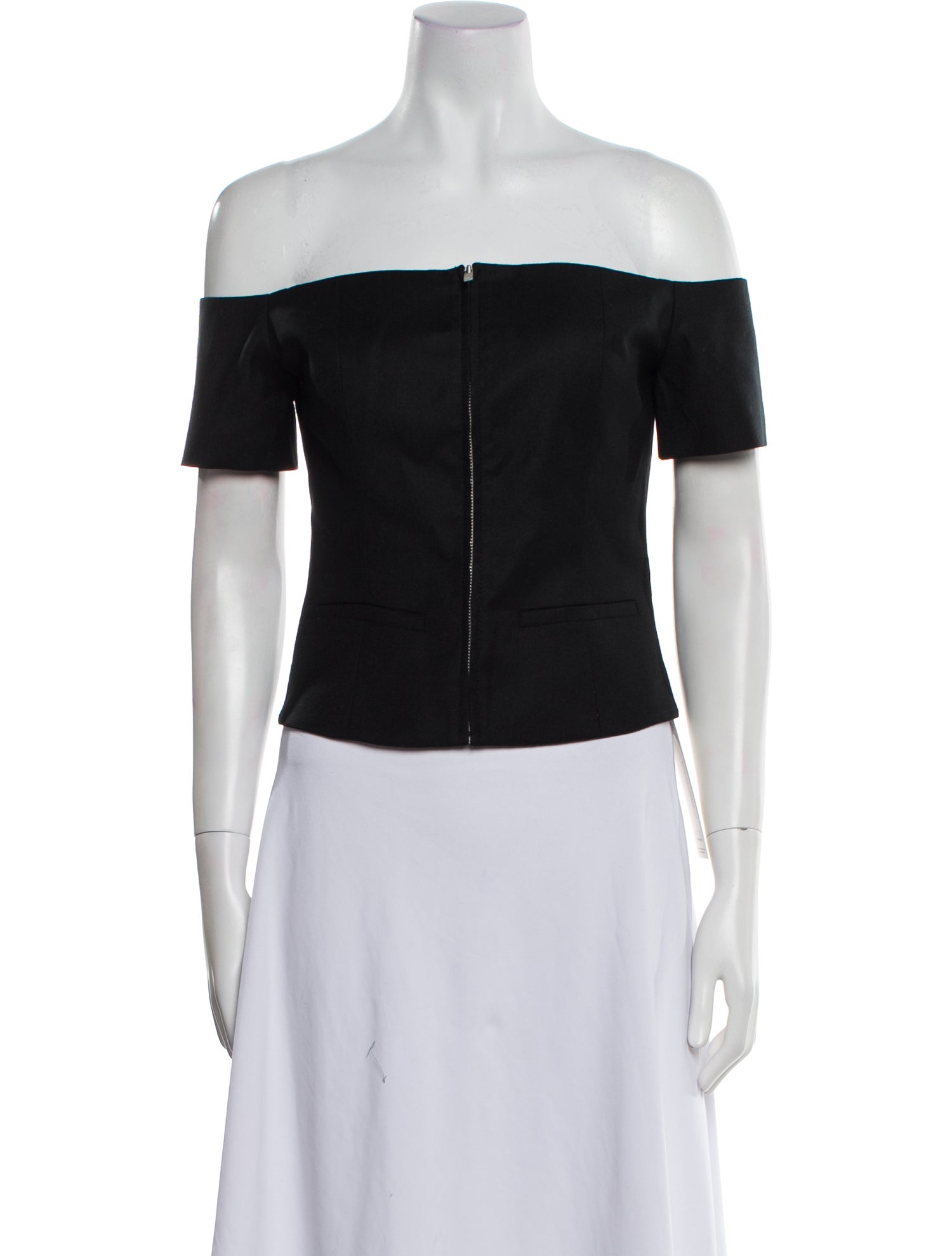 Aya Muse Wool Off-The-Shoulder Crop Top w/ Tags