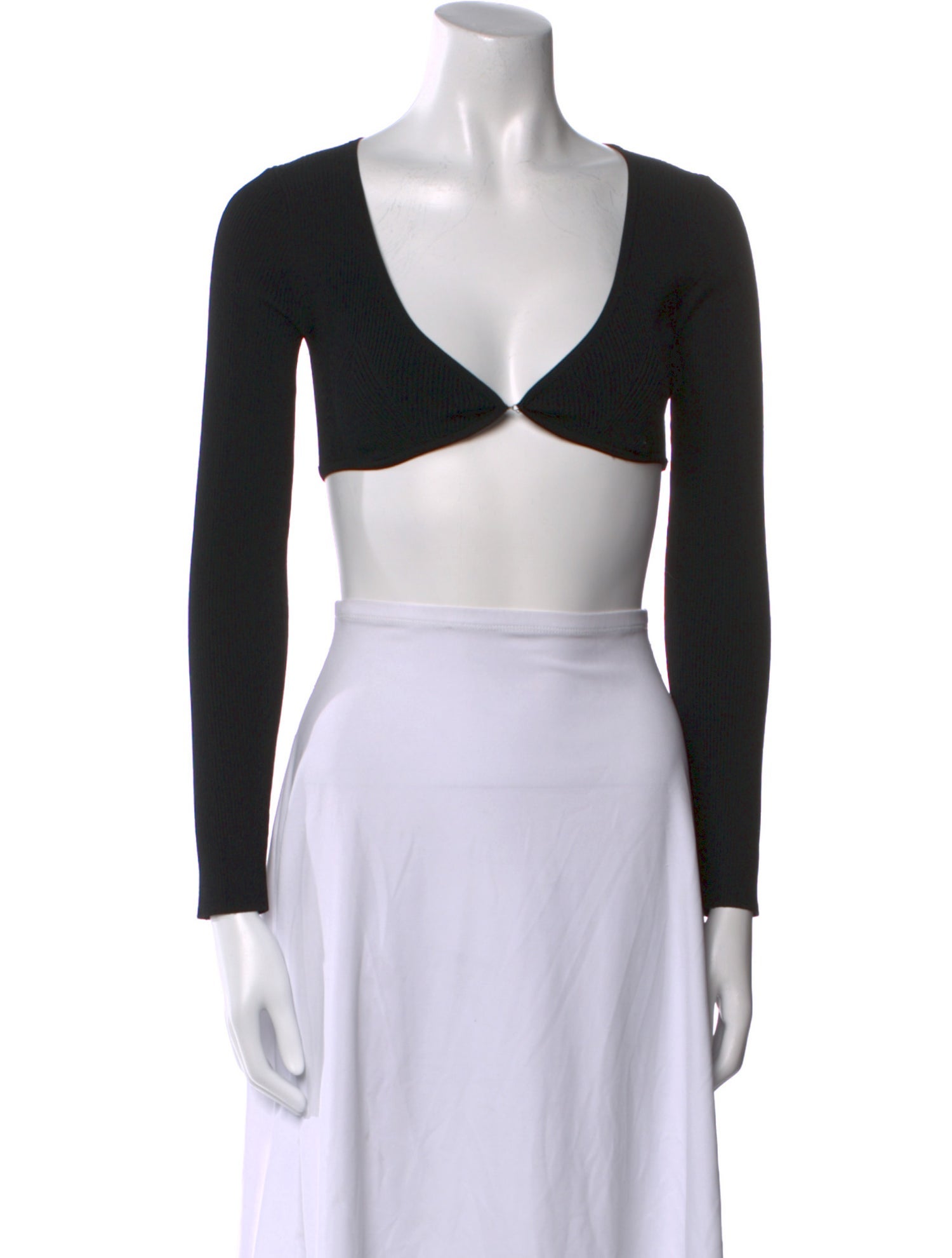 Aya Muse V-Neck Long Sleeve Crop Top w/ Tags