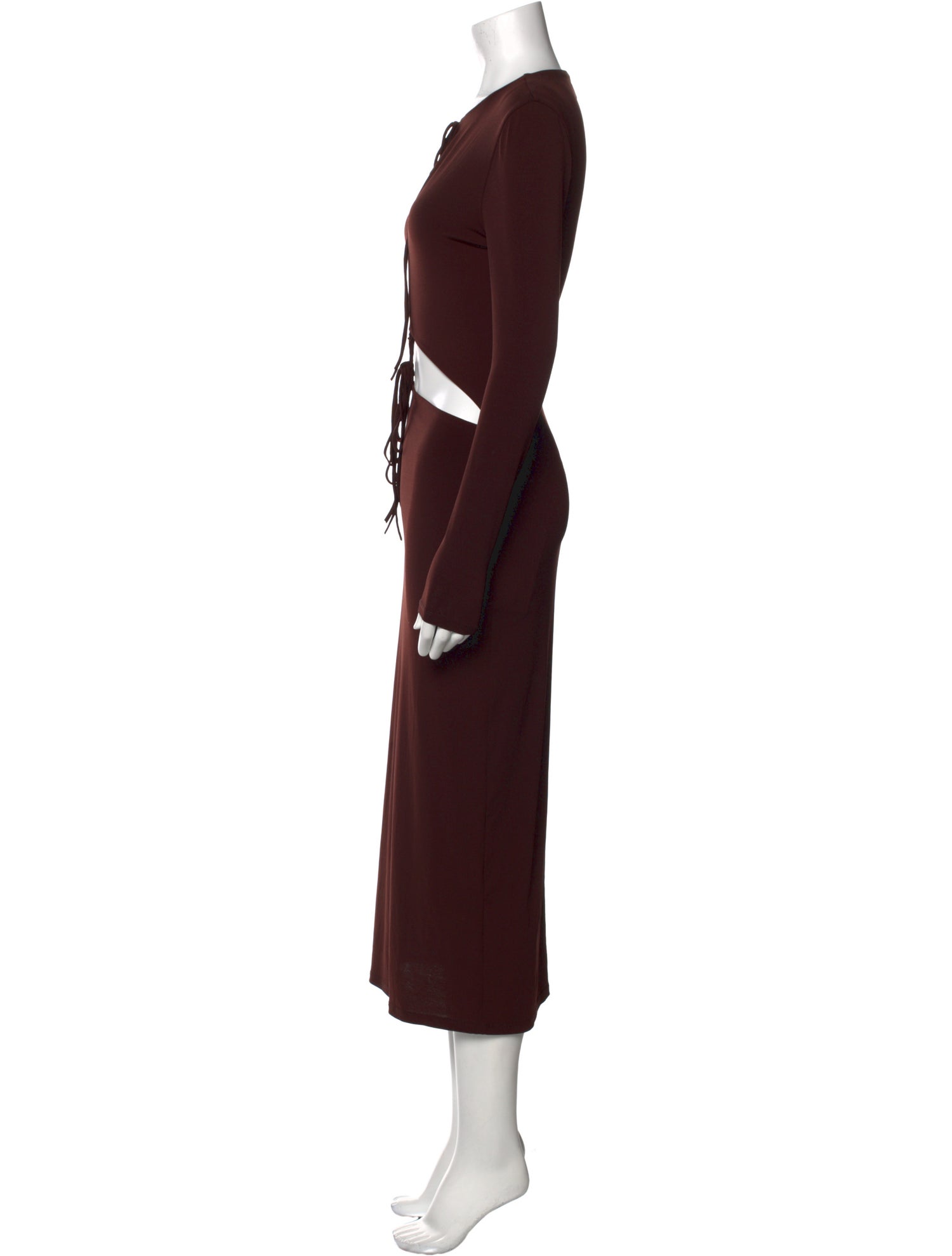 Aya Muse Tie Neck Long Dress