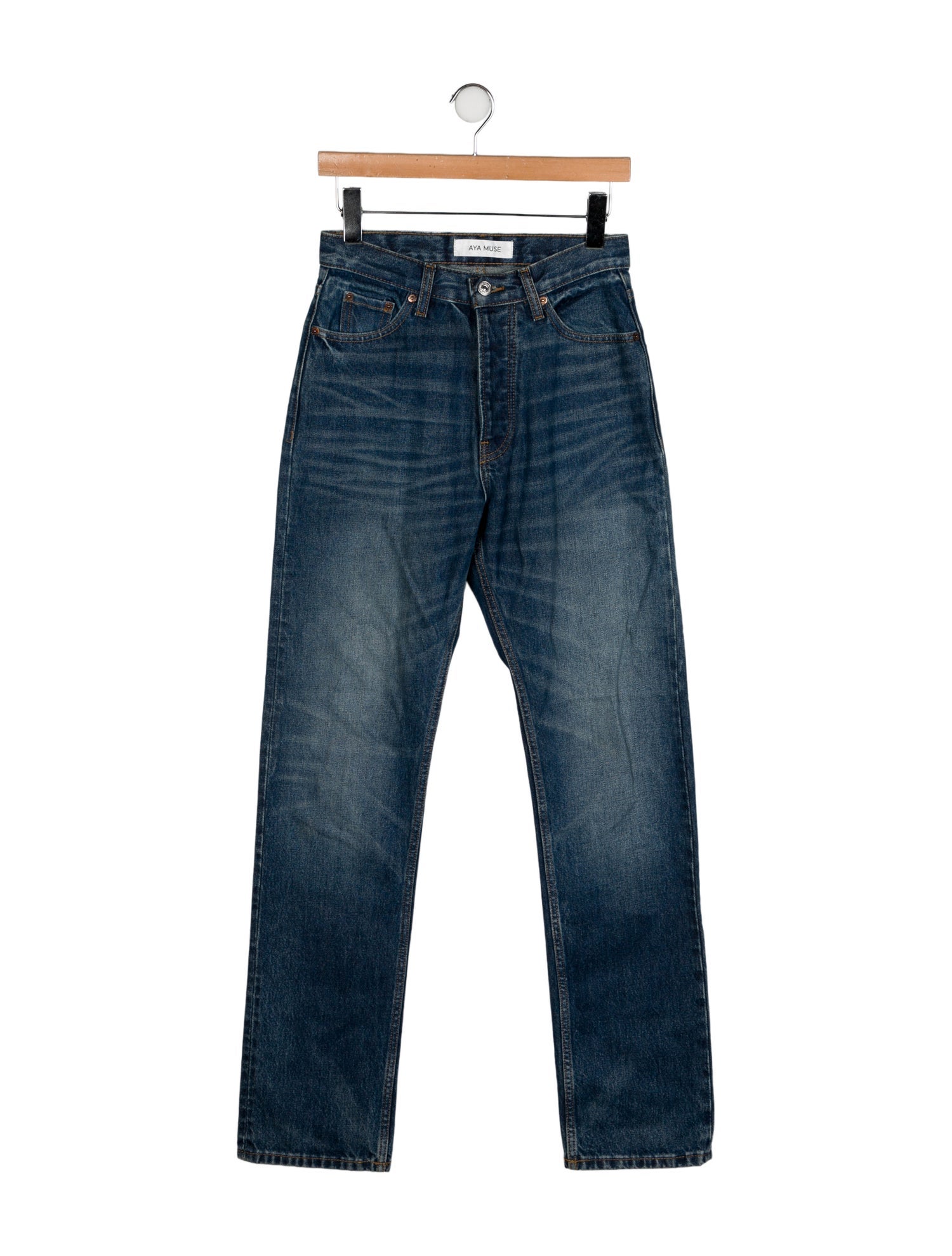 Aya Muse High-Rise Straight Leg Jeans