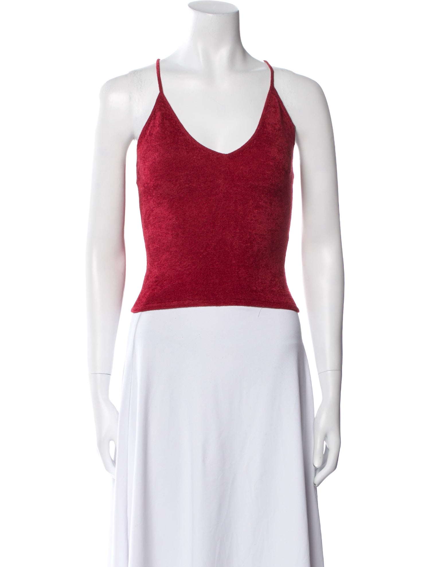 Aya Muse V-Neck Sleeveless Crop Top w/ Tags