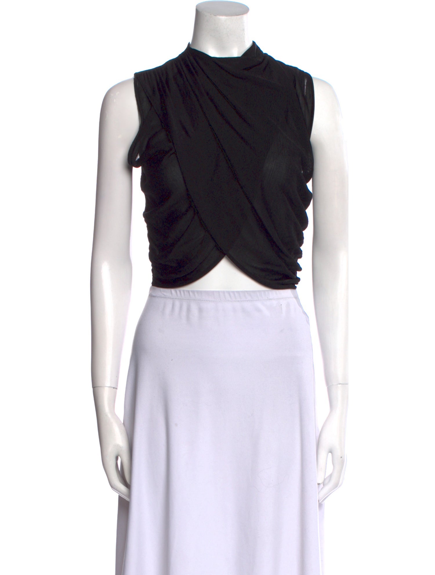 Aya Muse Mock Neck Sleeveless Crop Top