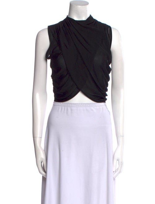 Aya Muse Mock Neck Sleeveless Crop Top