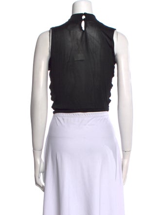 Aya Muse Mock Neck Sleeveless Crop Top