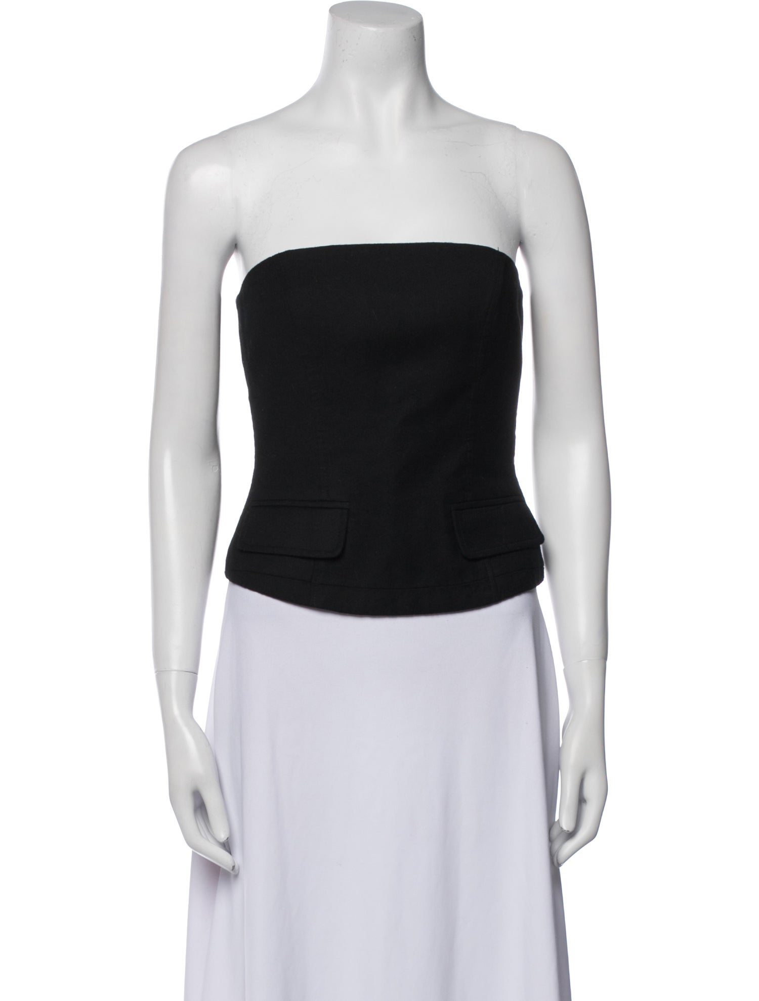 Aya Muse Wool Strapless Crop Top