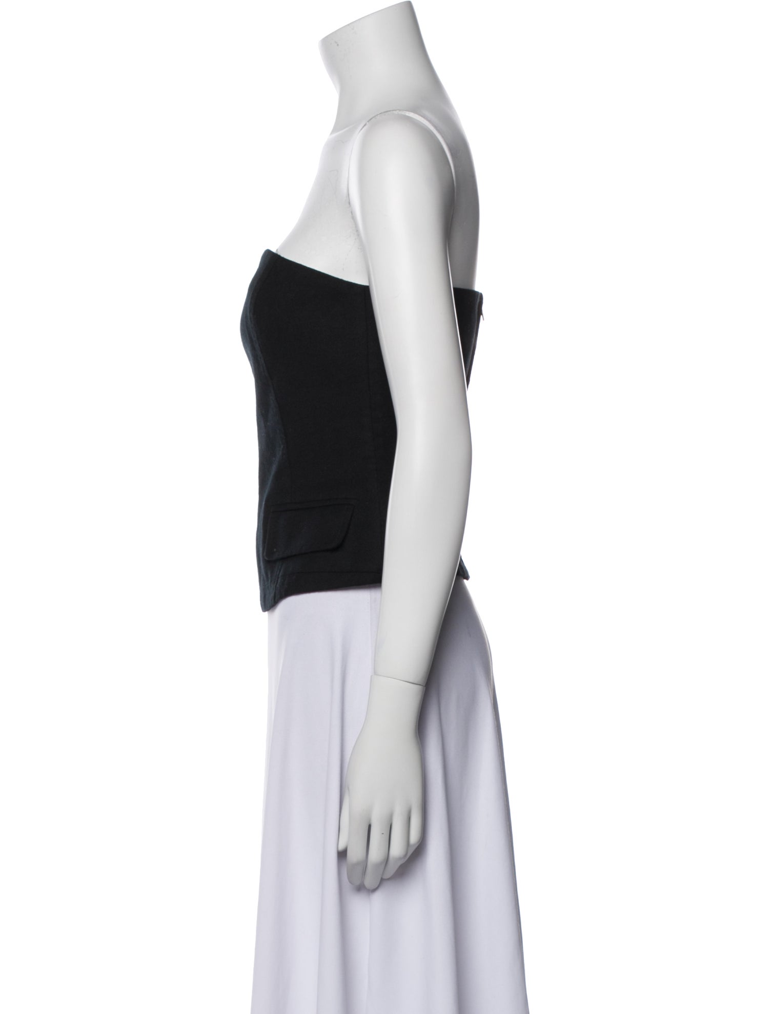 Aya Muse Wool Strapless Crop Top