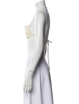 Aya Muse Halterneck Sleeveless Crop Top