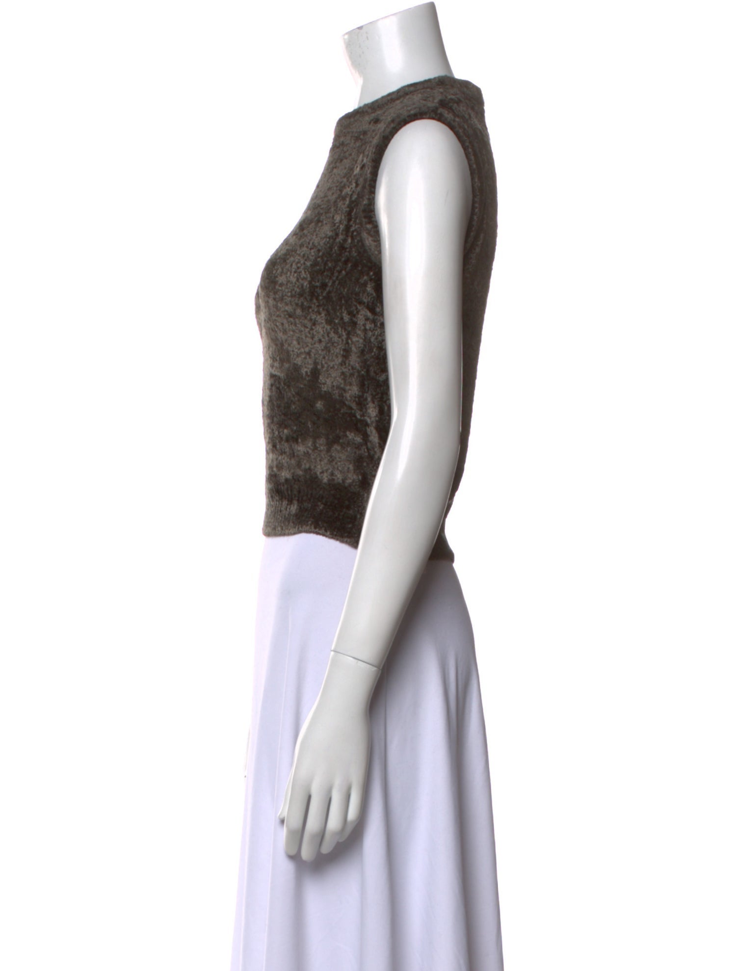 Aya Muse Crew Neck Sleeveless Crop Top w/ Tags