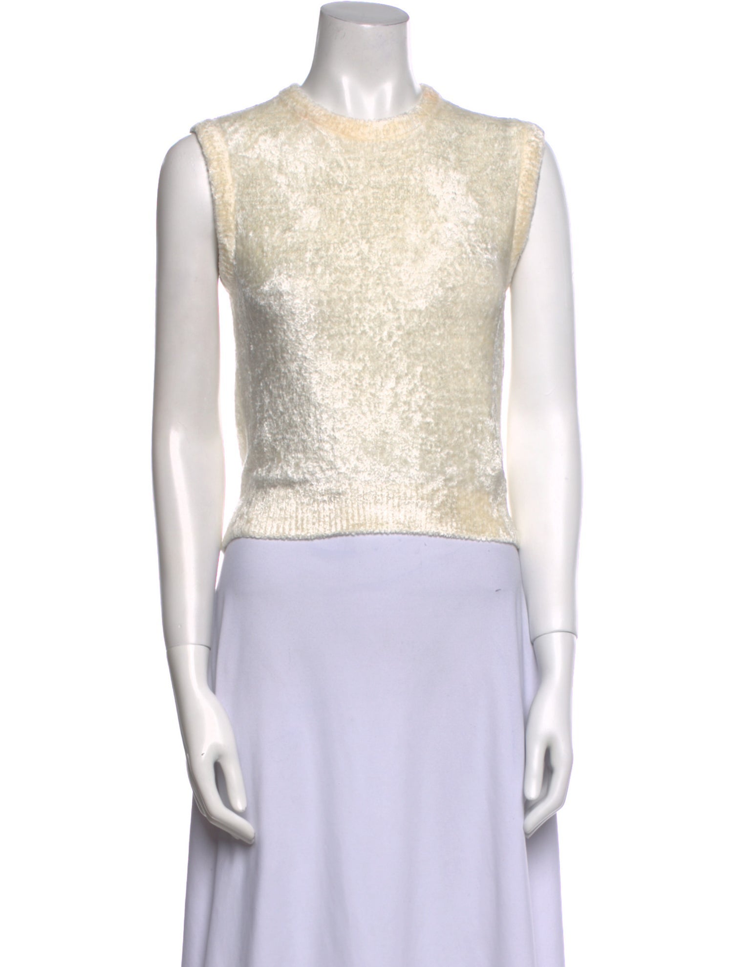 Aya Muse Crew Neck Sleeveless Crop Top