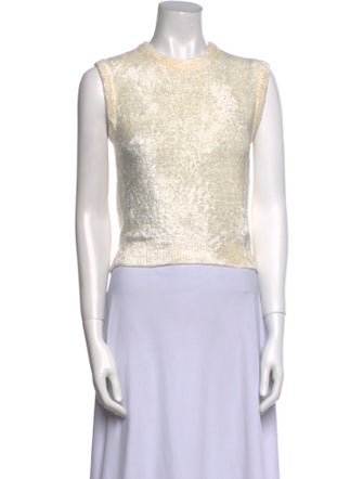 Aya Muse Crew Neck Sleeveless Crop Top