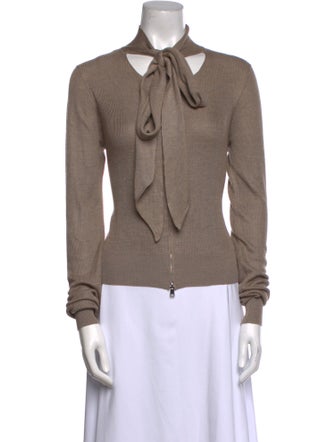 Aya Muse Silk Tie Neck Sweatshirt