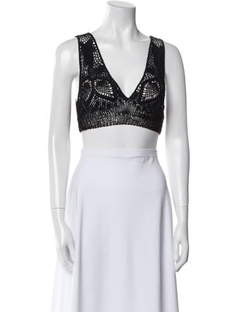 Aya Muse V-Neck Sleeveless Crop Top