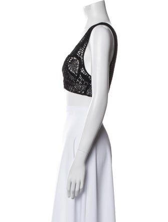 Aya Muse V-Neck Sleeveless Crop Top