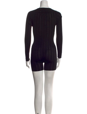 Aya Muse Striped Square Neckline Romper