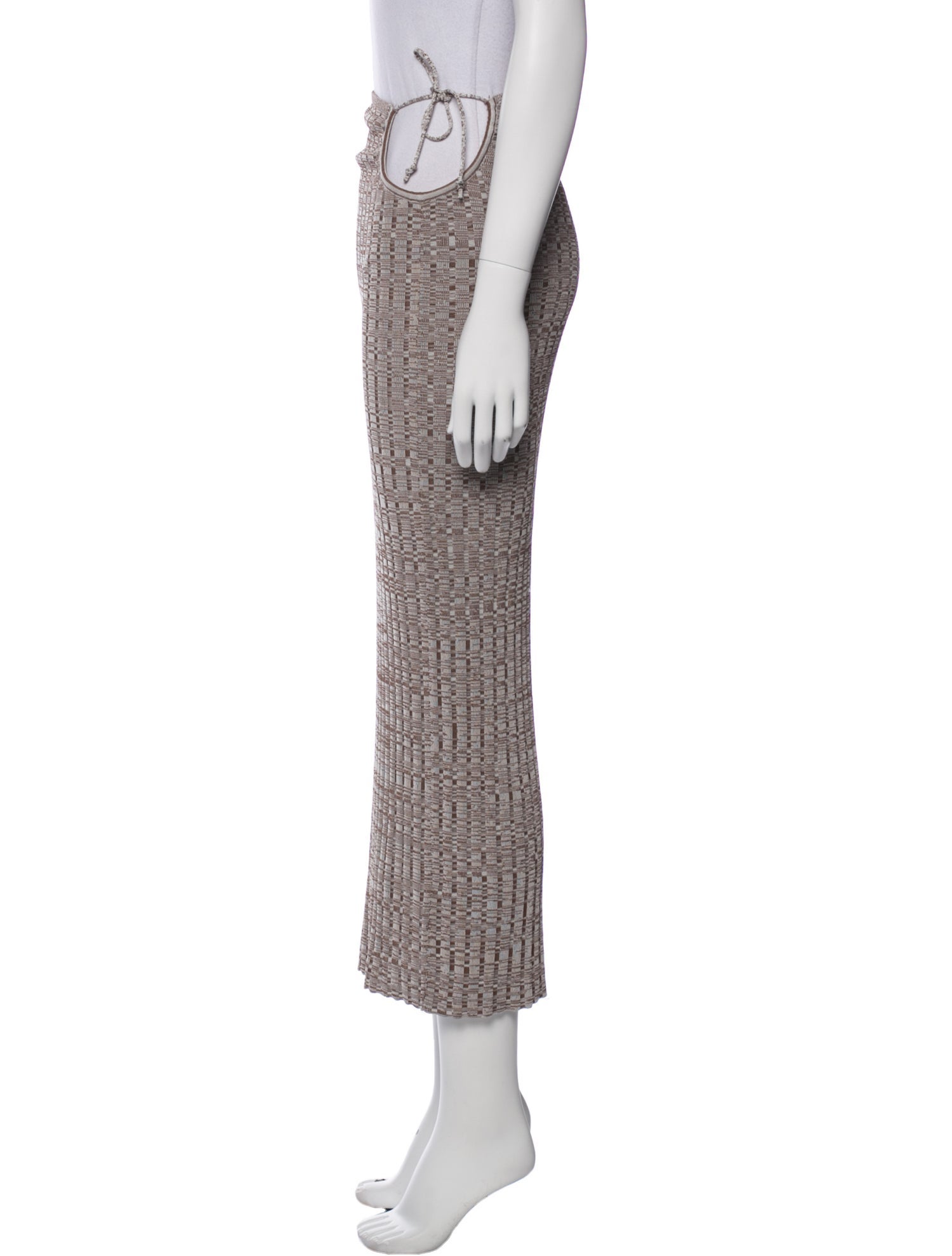 Aya Muse Keyhole Accent Midi Length Skirt