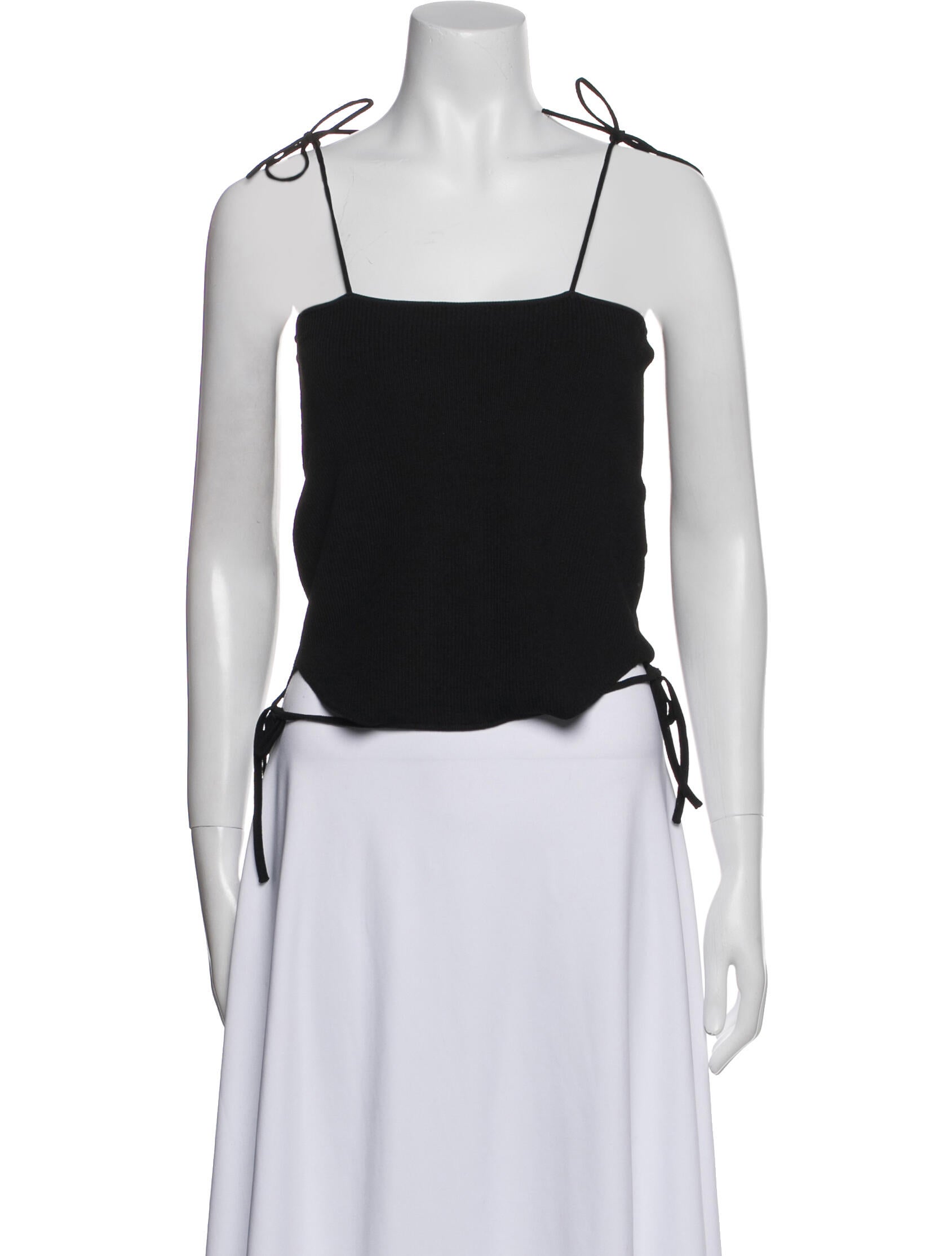 Aya Muse Square Neckline Sleeveless Crop Top