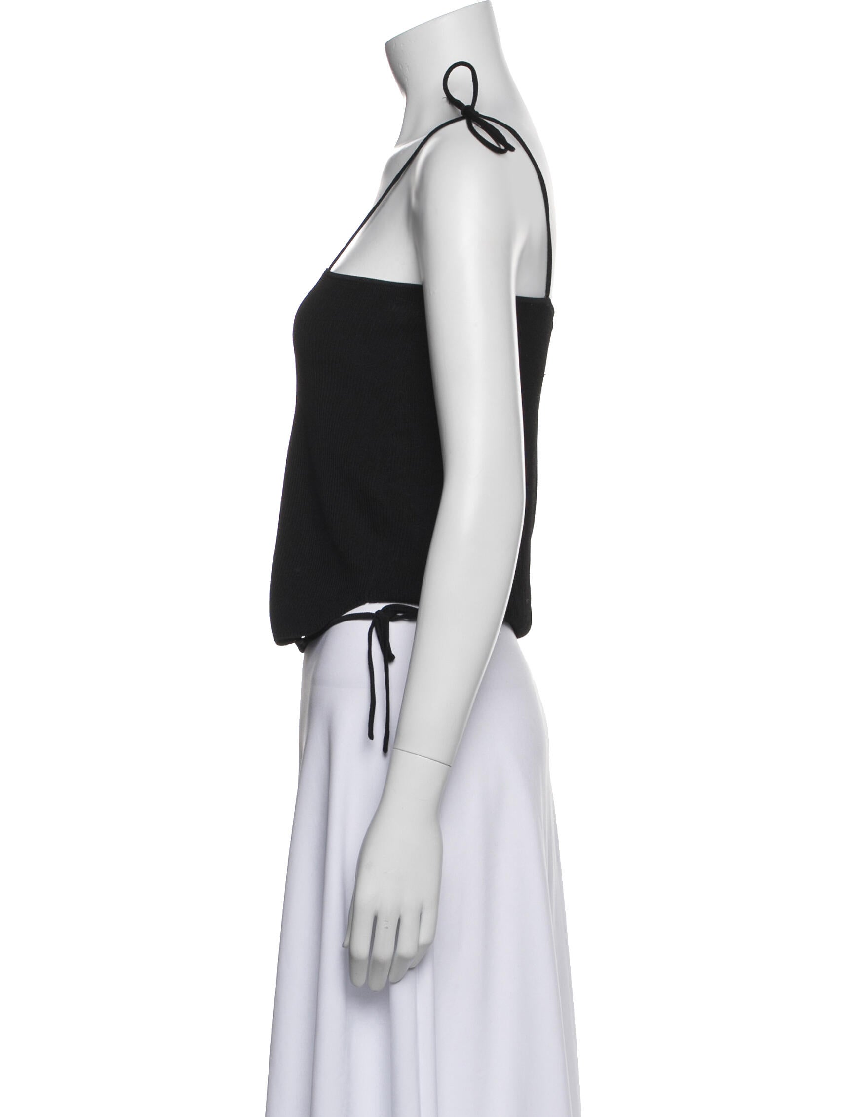 Aya Muse Square Neckline Sleeveless Crop Top