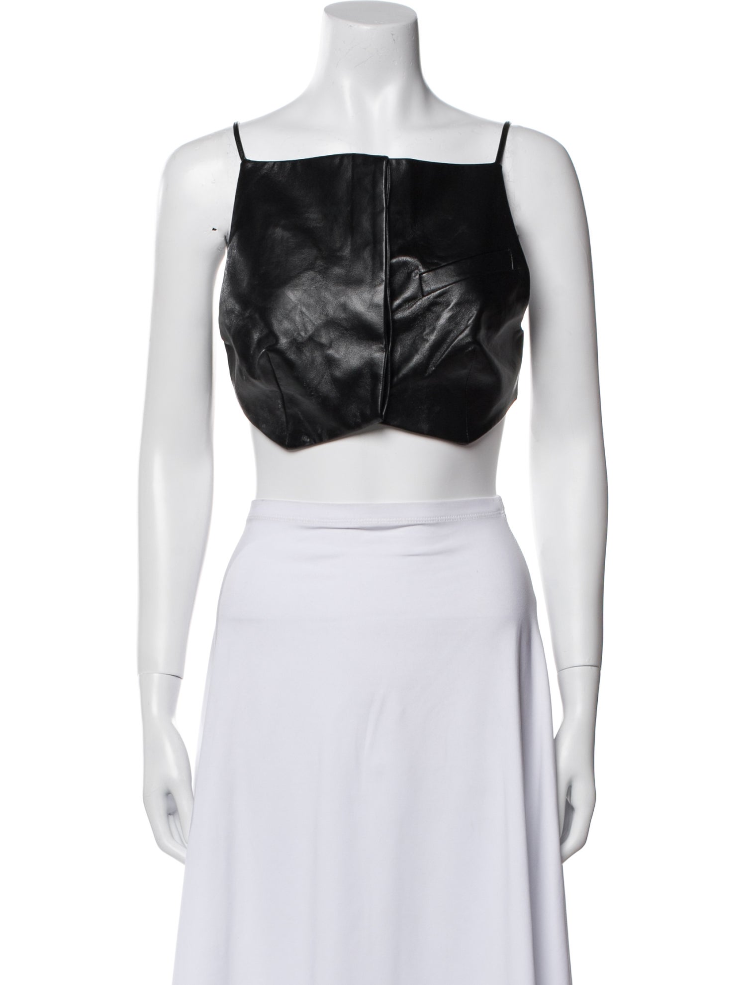 Aya Muse Square Neckline Sleeveless Crop Top
