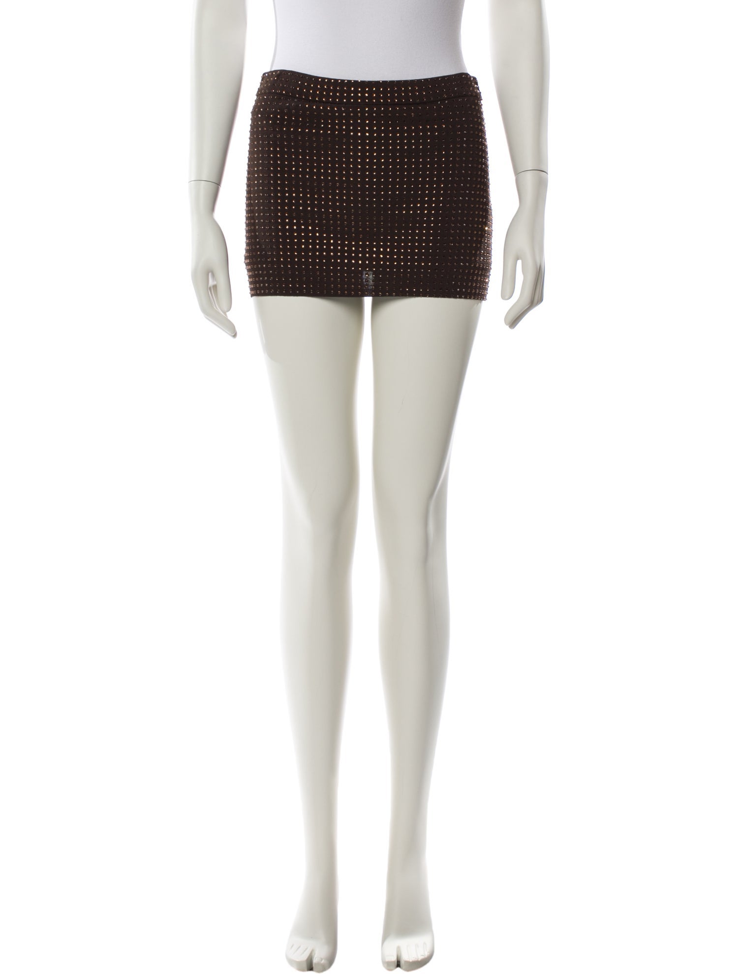 Aya Muse Crystal Embellishments Mini Skirt