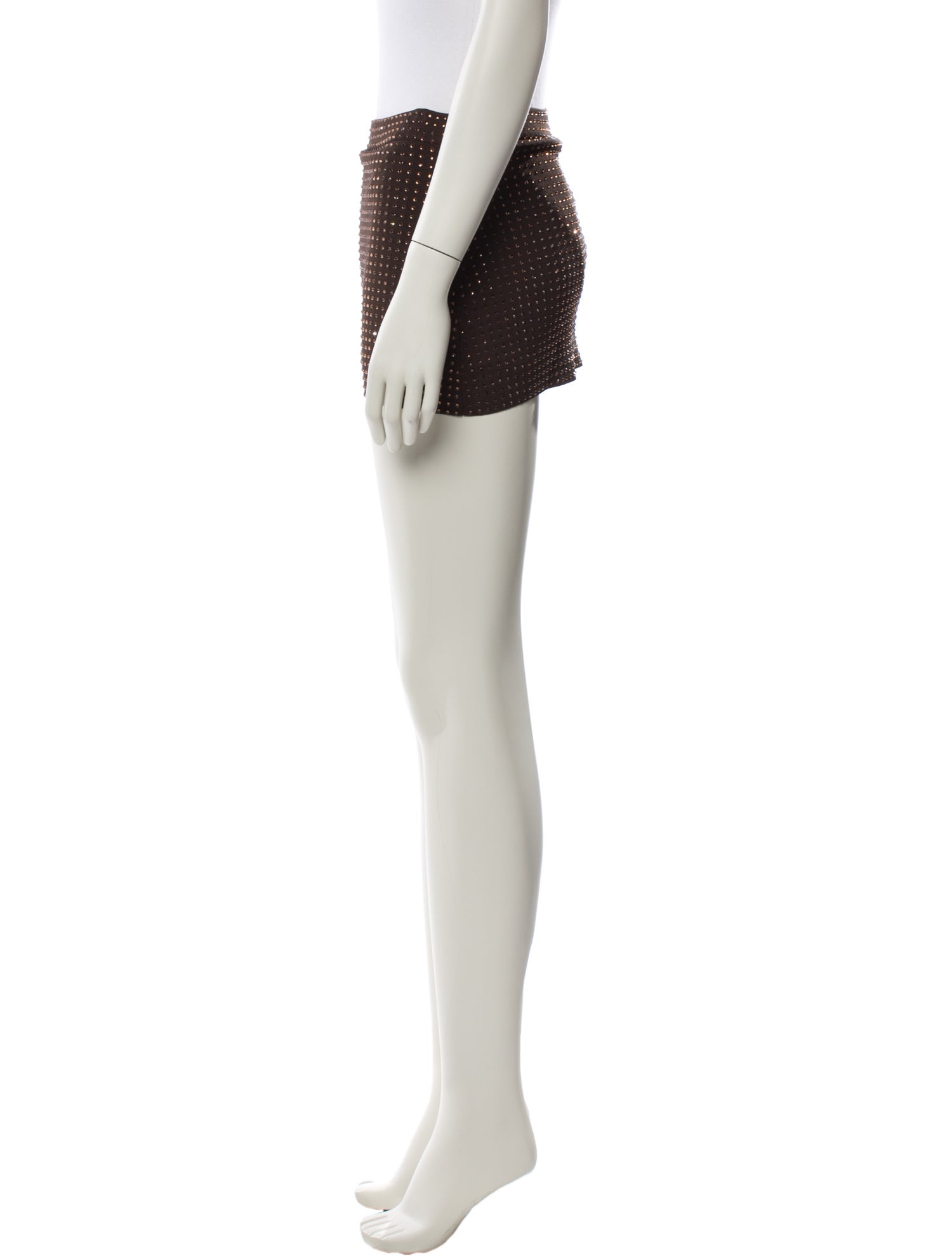 Aya Muse Crystal Embellishments Mini Skirt