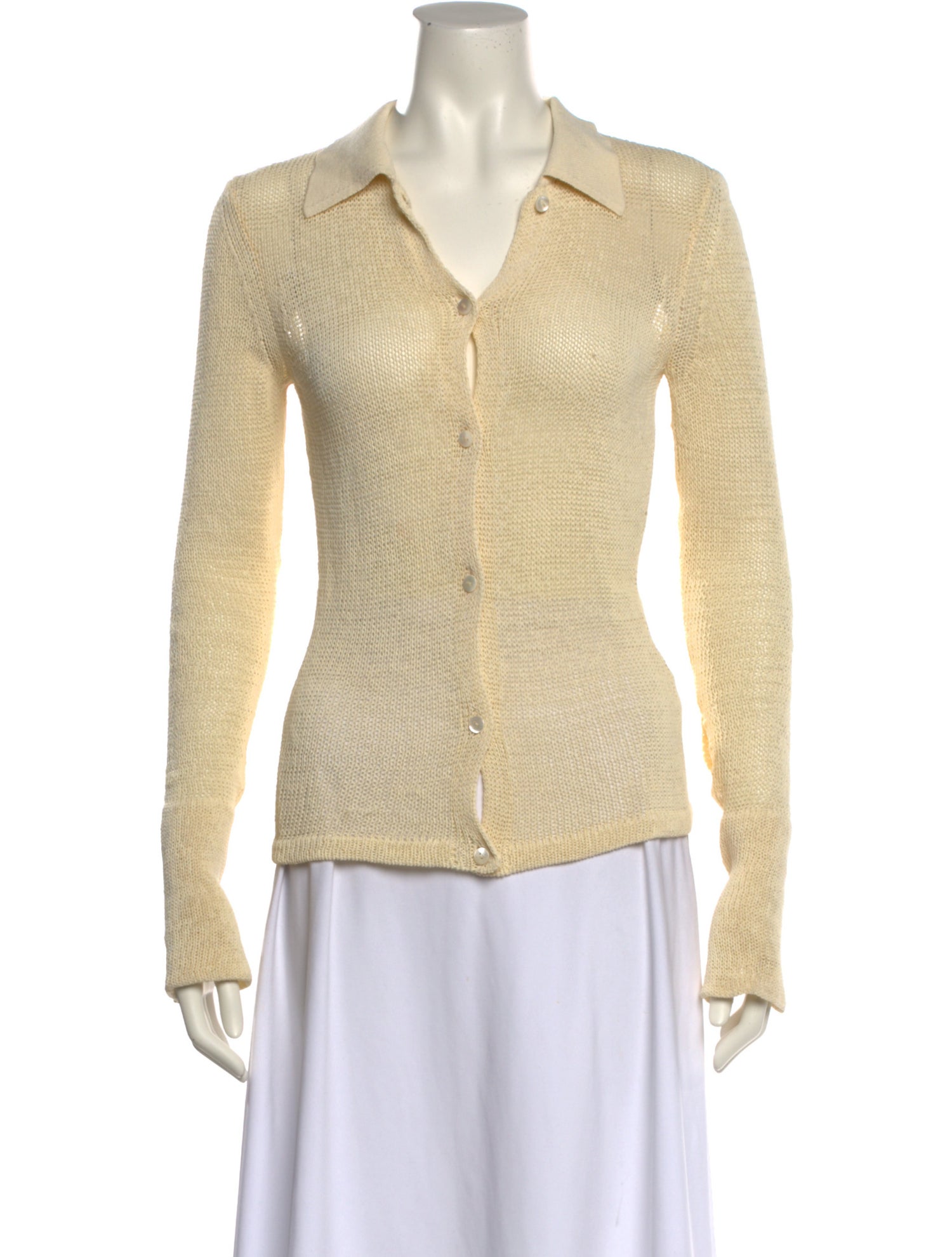 Aya Muse V-Neck Long Sleeve Button-Up Top