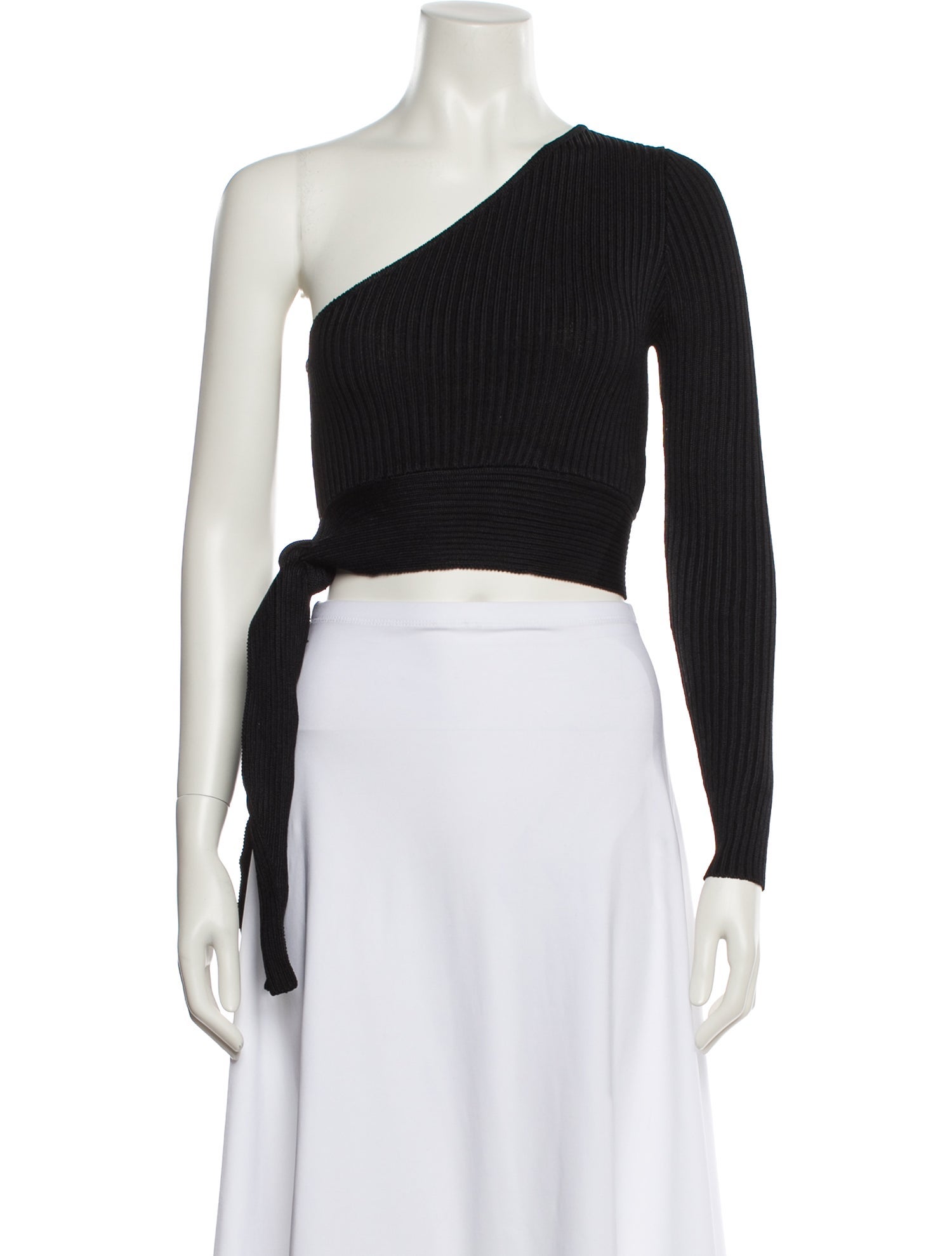 Aya Muse One-Shoulder Long Sleeve Crop Top