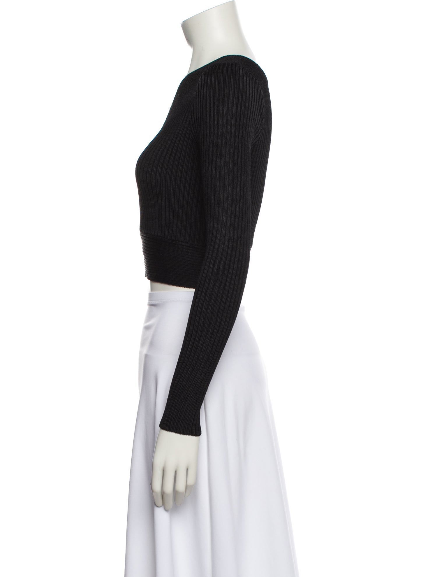 Aya Muse One-Shoulder Long Sleeve Crop Top