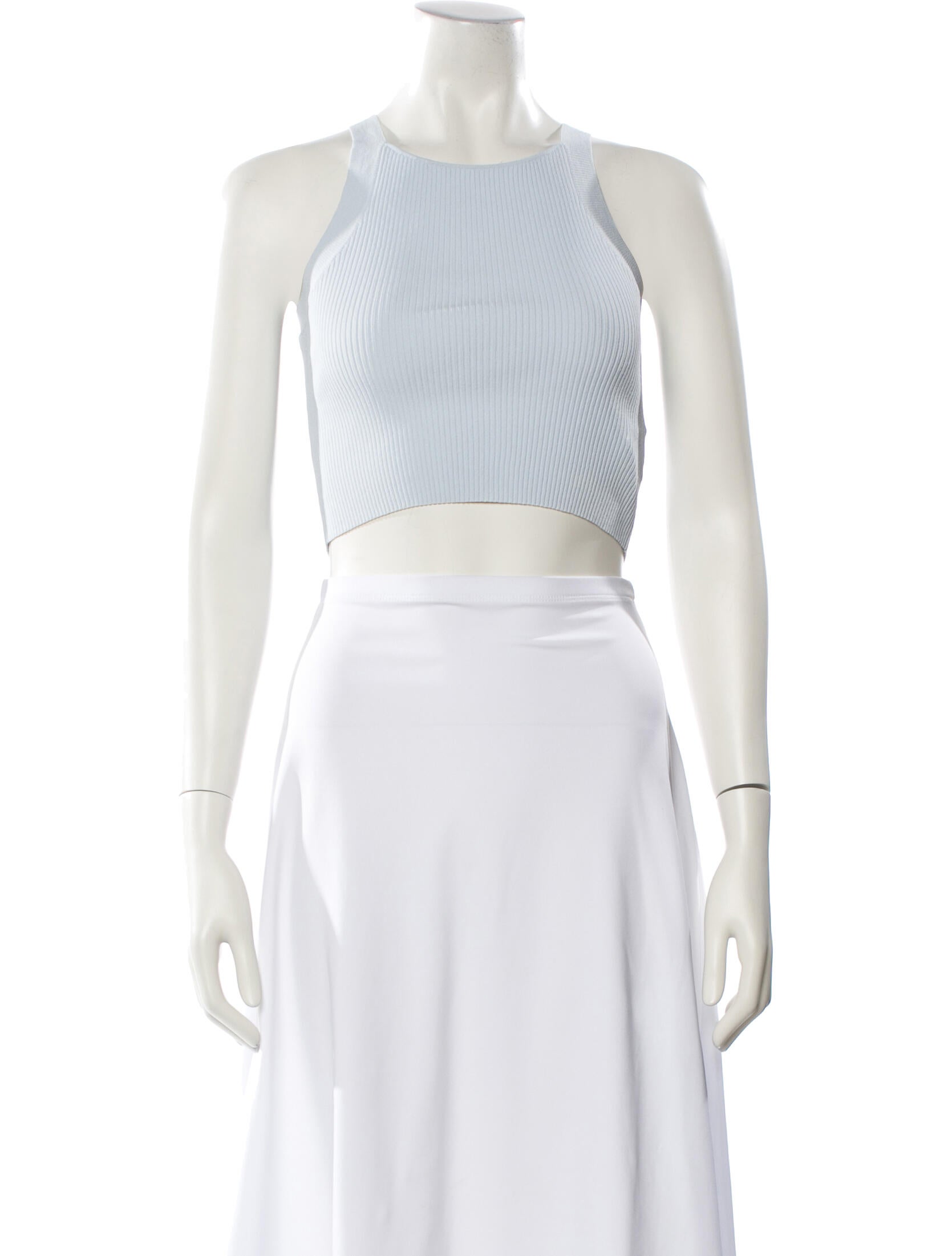 Aya Muse Crew Neck Sleeveless Crop Top