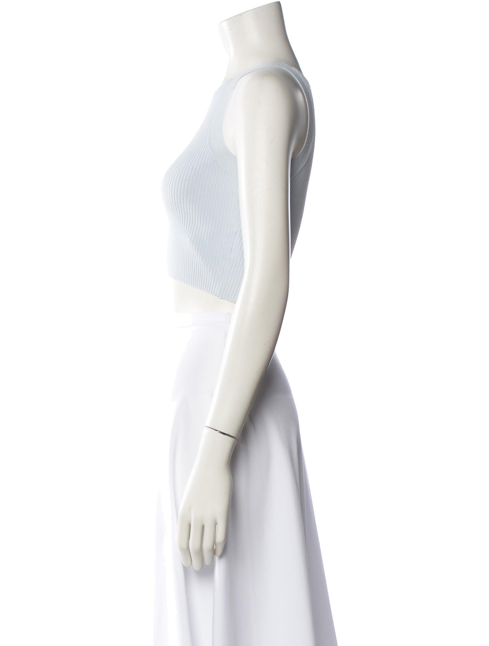 Aya Muse Crew Neck Sleeveless Crop Top