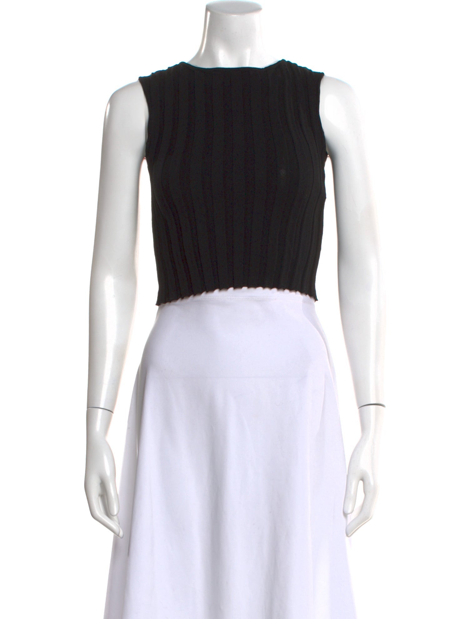 Aya Muse Crew Neck Sleeveless Crop Top