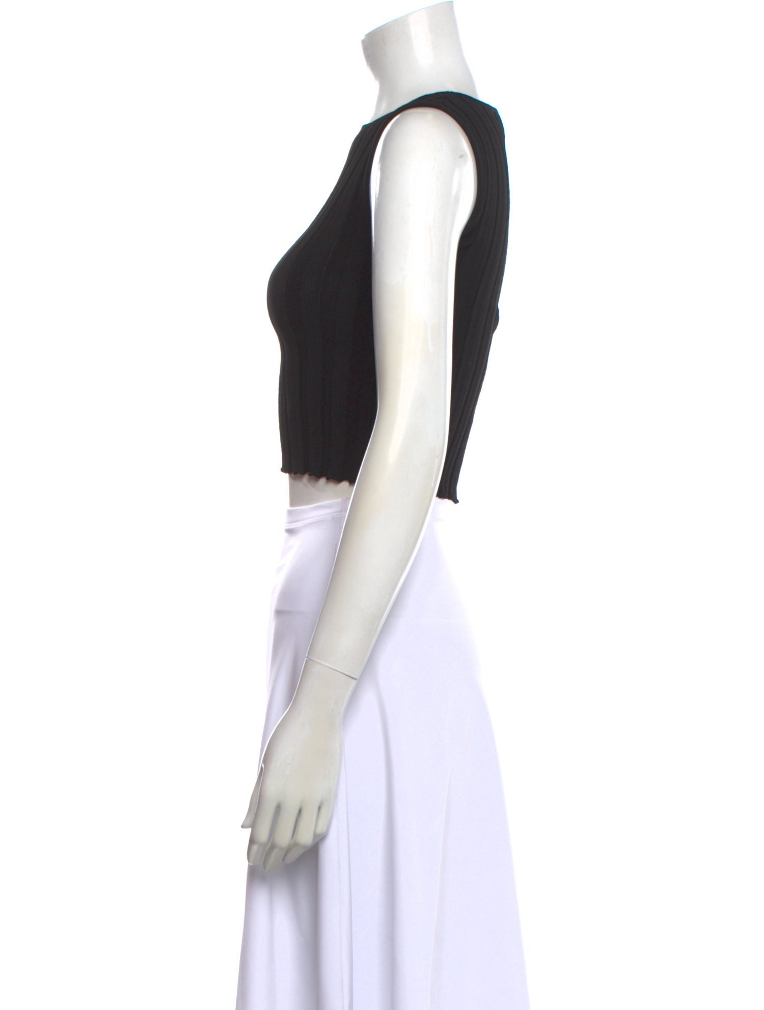 Aya Muse Crew Neck Sleeveless Crop Top
