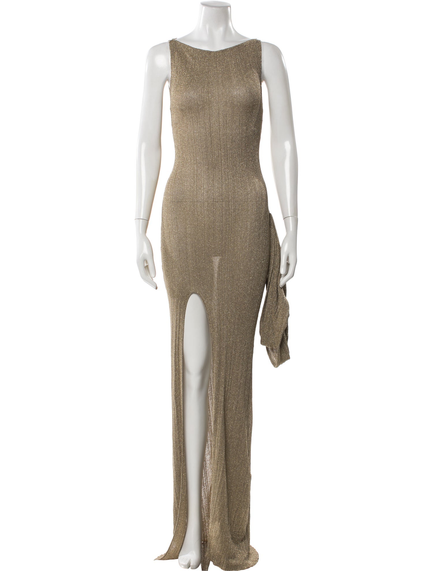 Aya Muse Bateau Neckline Long Dress