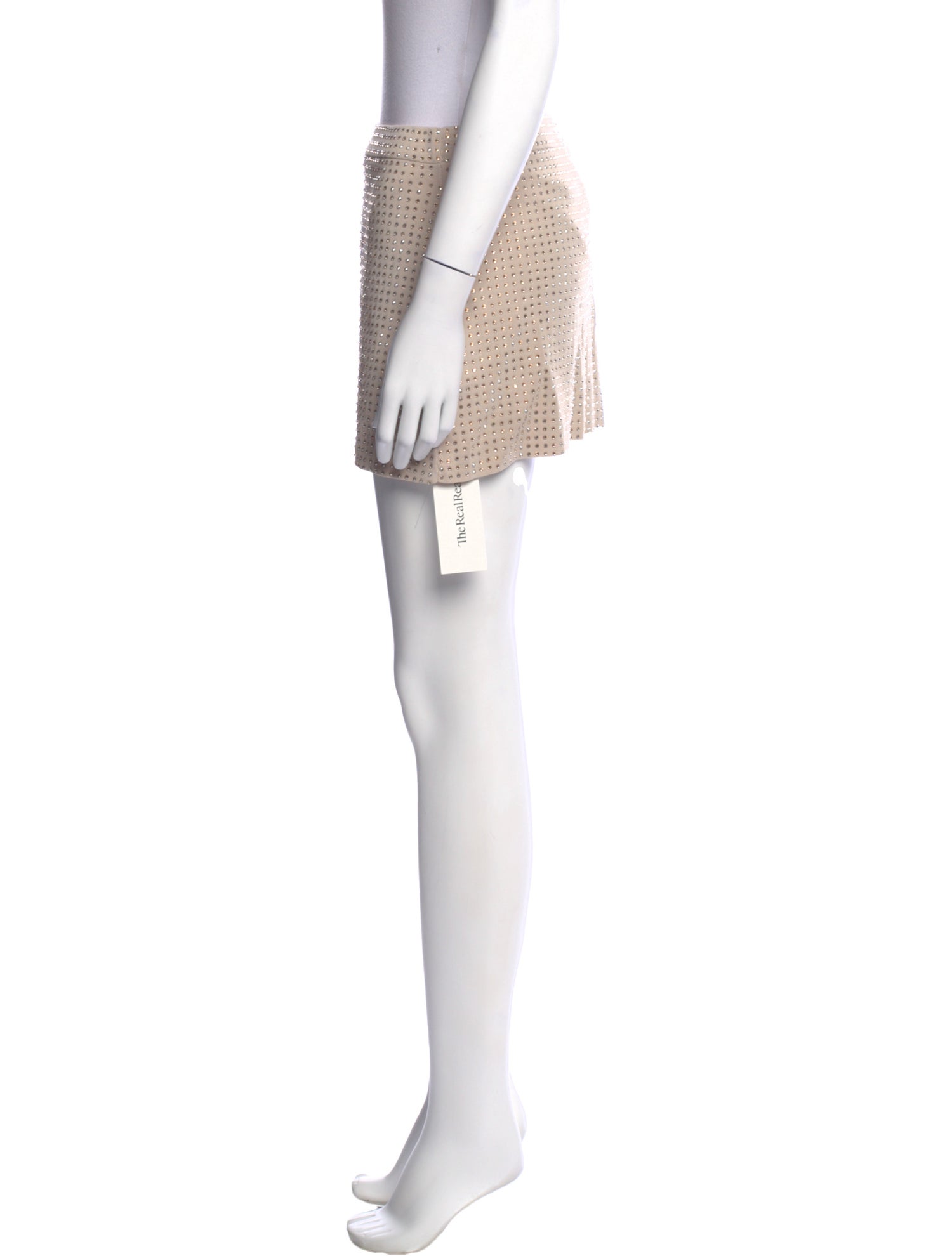 Aya Muse Crystal Embellishments Mini Skirt