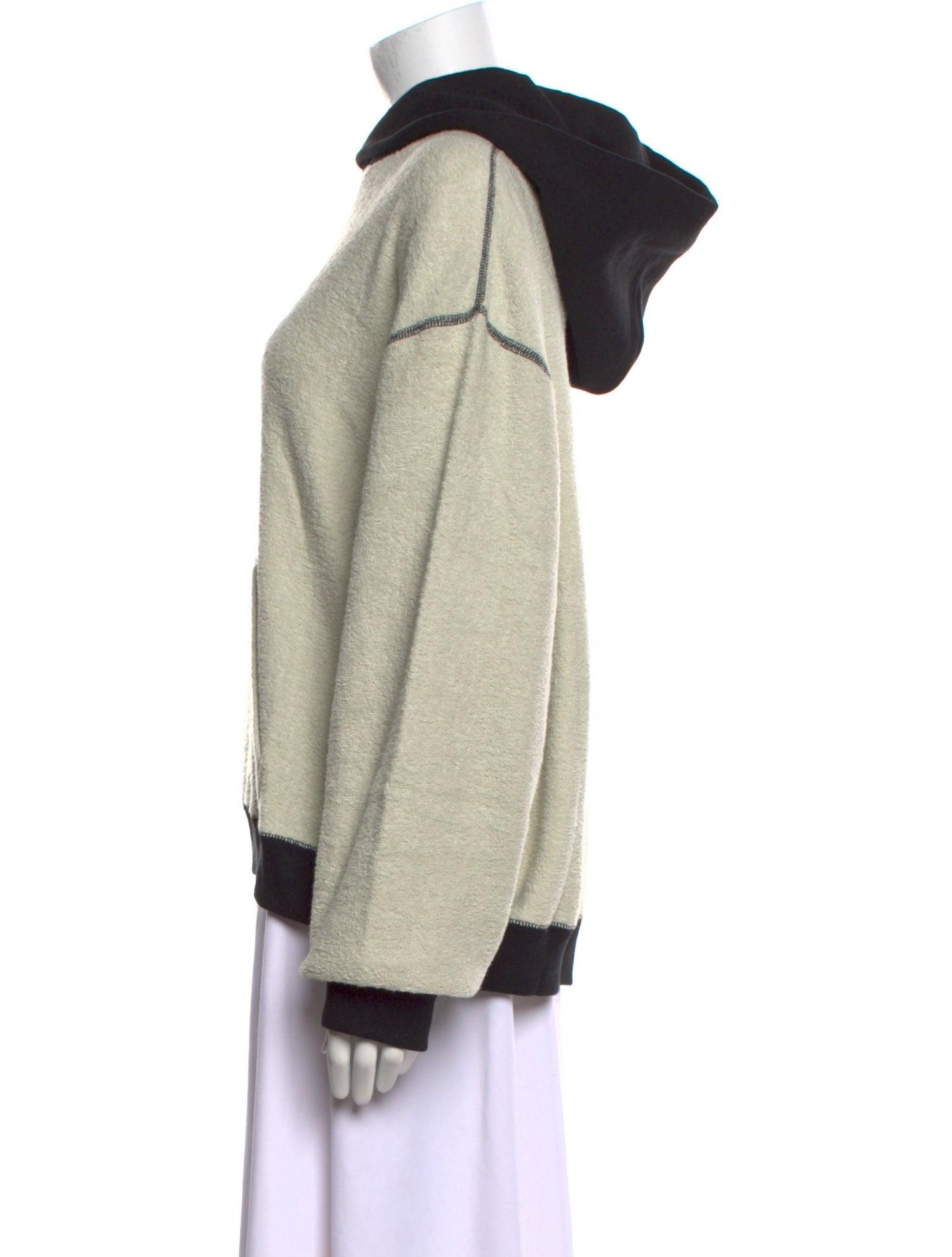 Aya Muse Colorblock Pattern Crew Neck Hoodie w/ Tags
